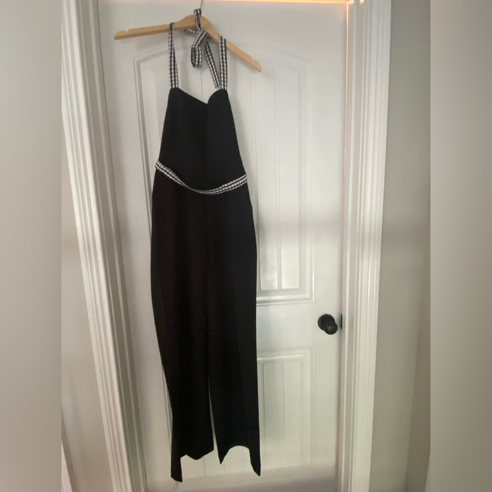 Kittenish black and white jumpsuit